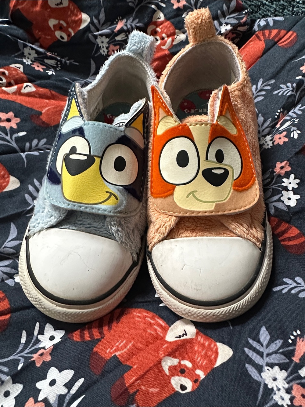 Bluey & Bingo Converse Chuck Taylor Toddler Size 10 Fuzzy